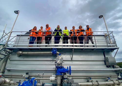 Mayor Alex Walker and Councillors at Waipawa Wastewater Plant April 2023